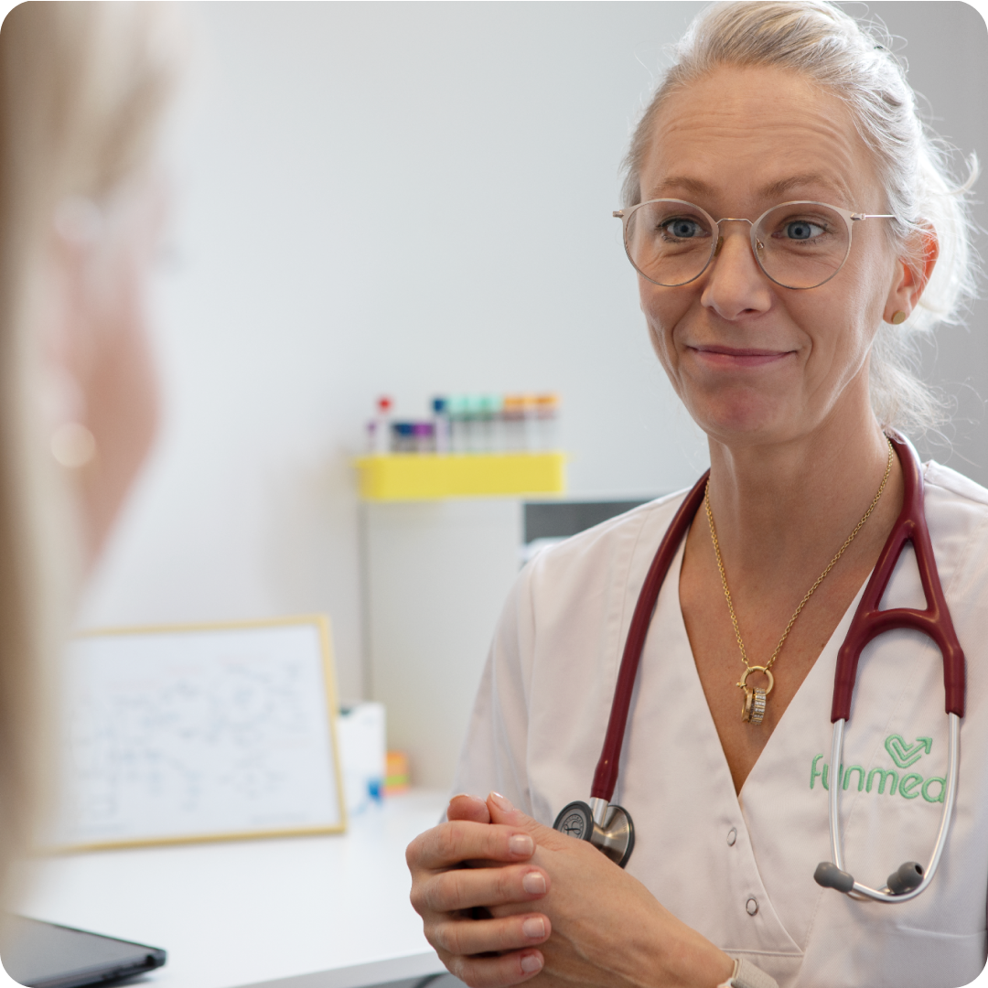 Samtal med läkare hos Funmed: genomgång av provsvar och rekommendation